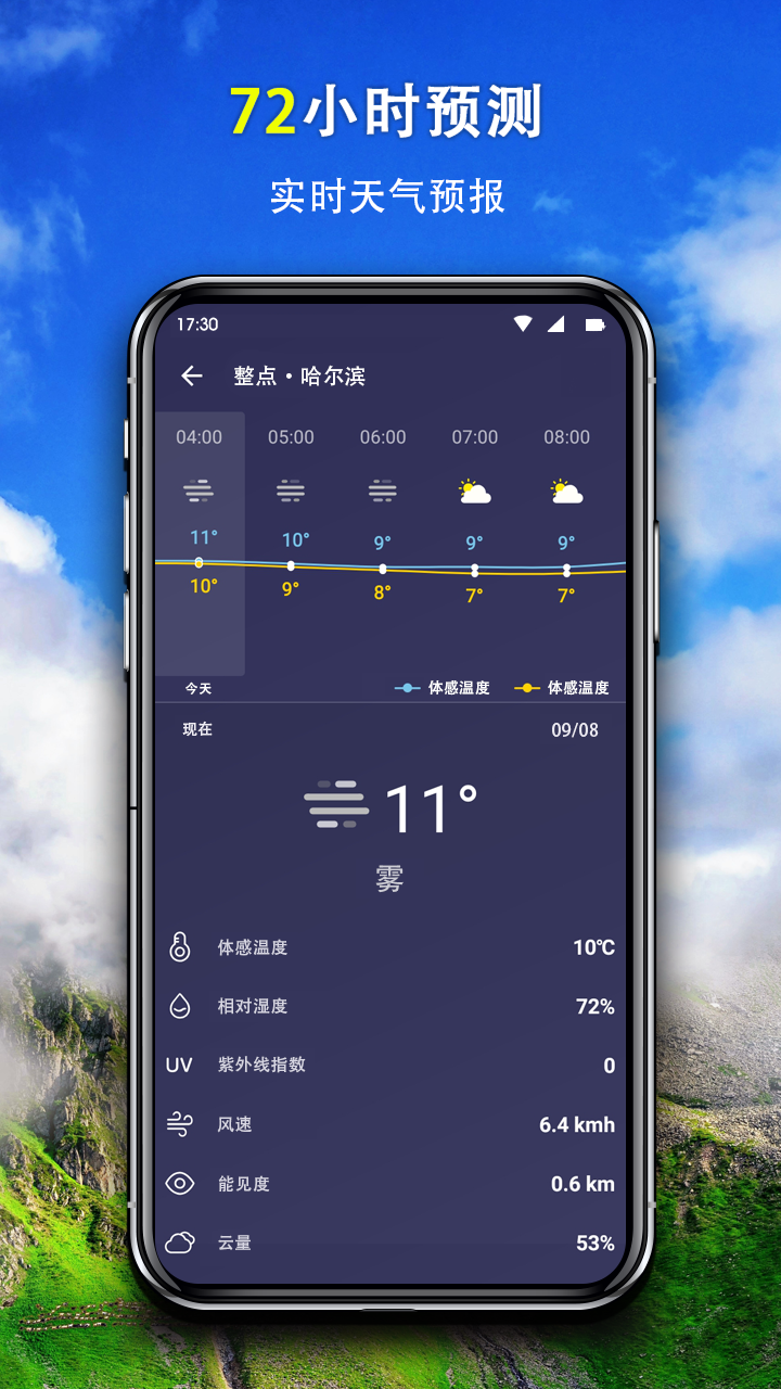 简约天气截图